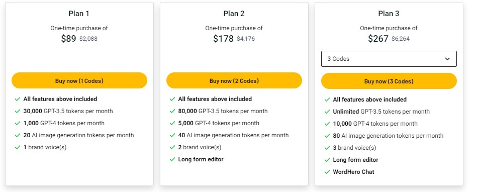WordHero Lifetime Deal 2